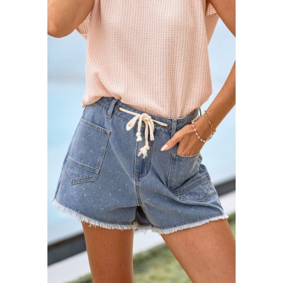 Flower Market Denim Shorts