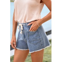 Flower Market Denim Shorts