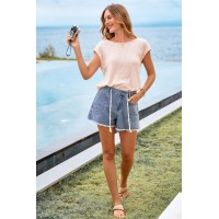 Flower Market Denim Shorts