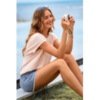 Flower Market Denim Shorts