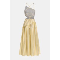Good as Gold Striped Maxi Dress