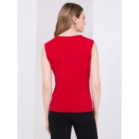 Sleeveless Top With Metal Bar Detail Sleeveless Top With Metal Bar Detail