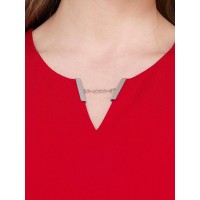 Sleeveless Top With Metal Bar Detail Sleeveless Top With Metal Bar Detail