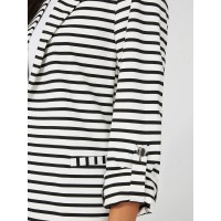 Striped Open Front Blazer
