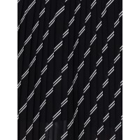 Striped Pleated Chiffon Skirt