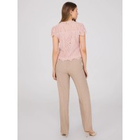 Sweetheart Neckline Top With Scallop Details