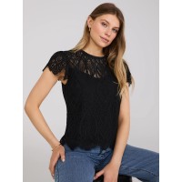 Sweetheart Neckline Top With Scallop Details