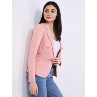 Textured Open Blazer