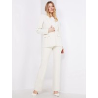 Textured Straight Leg Pull-On Pants