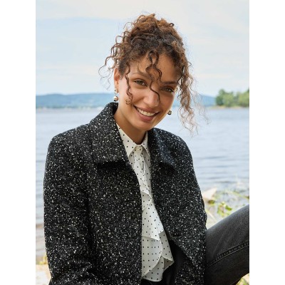 Waisted Boucle Blazer