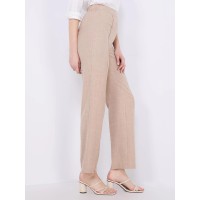 Wide-Leg Pintuck Front Pants