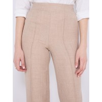 Wide-Leg Pintuck Front Pants