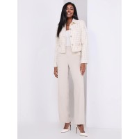 Wide Leg Pull-On Trousers