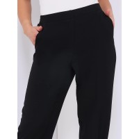 Wide Leg Pull-On Trousers
