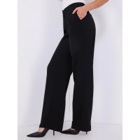 Wide Leg Pull-On Trousers