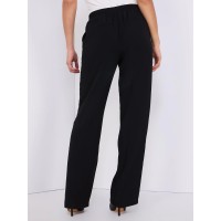 Wide Leg Pull-On Trousers