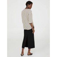 Zip Front V-Neck Top