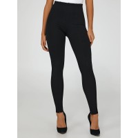 Zipper Detail High-Waisted Pull-On Pants