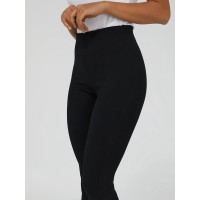 Zipper Detail High-Waisted Pull-On Pants