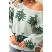 Christmas Tree White Sweater