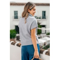 Grey Turtleneck Knit Top Grey Turtleneck Knit Top